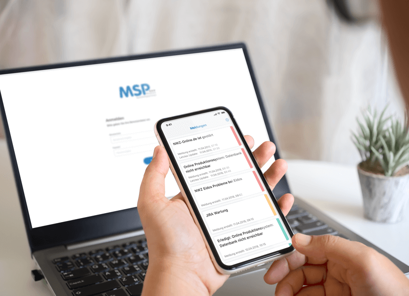 Mobile App Entwicklung: MSP Service App für Android und iOS